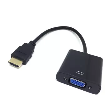Кабель-переходник (адаптер) активный HDMI(19M)-VGA(15F), 25см BaseTech (BT-CAB-HDMI-VGA-B)