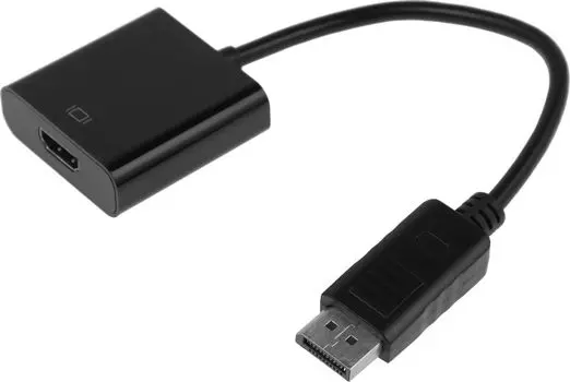 Кабель-переходник (адаптер) DisplayPort(19M)-HDMI(19F) v1.2/v1.4, 15 см, черный PREMIER H105 (A3378)