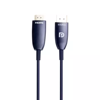 Кабель-переходник (адаптер) DisplayPort (M)-HDMI(19M) v1.2/v2.0, 20 м, черный iOpen D3752B-20.0 (D3752B-20.0)