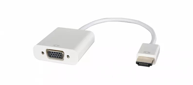 Кабель-переходник (адаптер) HDMI(19M)-VGA(15F), белый Kramer ADC-HM/GF (99-9698001)