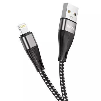 Кабель Lightning 8-pin-USB, 2.4A, 1м, черный HOCO Blessing X57 (6931474741400)