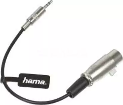 Кабель-переходник (адаптер) Jack 3.5mm(M)-XLR(F), черный Hama H-205311 (00205311)