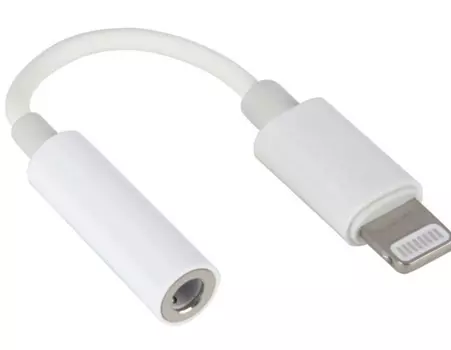Кабель-переходник (адаптер) Lightning 8-pin(m)-Jack 3.5mm(f), 0,15, белый RockBox LJ01