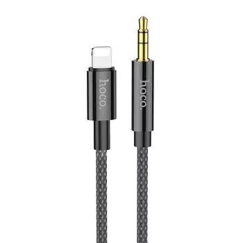 Кабель-переходник (адаптер) Lightning 8-pin(M)-Jack 3.5mm(M), 1 м, черный HOCO UPA19