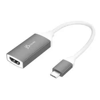 Кабель-переходник (адаптер) Type-C(M)-HDMI(19F) 4K, 10 см, белый j5create JCA153G (JCA153G)