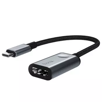 Кабель-переходник (адаптер) Type-C(M)-HDMI(19F) 4K, 15см, серый HOCO HB21 (6931474739735)