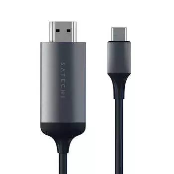 Кабель-переходник (адаптер) Type-C(M)-HDMI(19M) v1.4 4K, 1.8 м, серый Satechi (ST-CHDMIM)