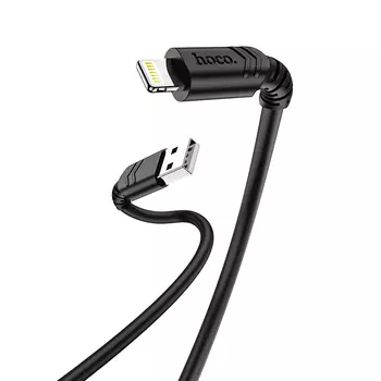 Кабель Lightning 8-pin(m)-USB 2.0(Am), 2.4A, 1м, черный HOCO x62 (6931474748683)