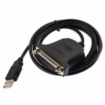 Кабель-переходник (адаптер) USB 2.0(Am)-LPT(25f) 1.8 м, черный ORIENT ULB-225N18 (30757)