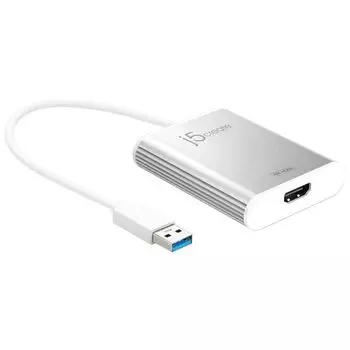 Кабель-переходник (адаптер) USB 3.0 (Am)-HDMI(19M) 4K, белый j5create (JUA354)