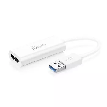 Кабель-переходник (адаптер) USB 3.0 (Am)-HDMI(19M), белый j5create (JUA254)