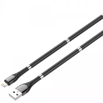 Кабель Lightning 8-pin(m)-USB 2.0(Am), 2.4A, 1м, черный LDNIO LS511 (LD_B4480)