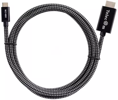 Кабель-переходник (адаптер) USB 3.1 Type-C(M)-HDMI(19M) v2.1 4K/8K, 1.8 м, черный Telecom (TCC018-1.8M)