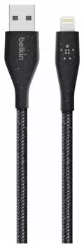 Кабель-переходник (адаптер) USB-Lightning 8-pin, MFi, экранированный, 3А, 1.2 м, черный, Belkin (F8J236BT04-BLK)