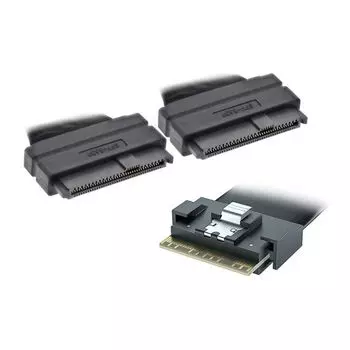 Кабель-переходник SuperMicro CBL-SAST-1231LP-85, Slimline LP X8 (STR) - 2xSFF8639 2x4 Ph4, черный (CBL-SAST-1231LP-85)