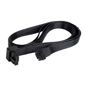 Кабель питания 12VHPWR-12VHPWR Silverstone, 65 см, угловой, для видеокарты, черный (G56PP1490000020)