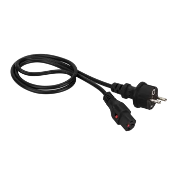 Кабель питания C13-Schuko (Euro)(M), 10А, 5 м, черный, Lanmaster (LAN-PP13L/SH-5.0-BK)