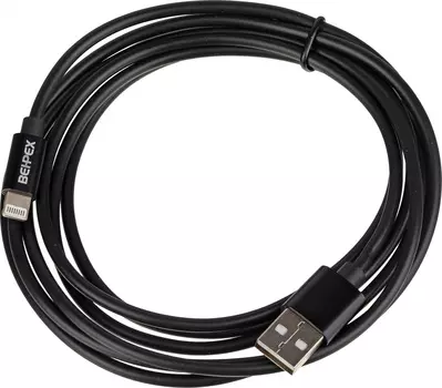 Кабель Lightning 8-pin-USB, 2.4A 2 м, черный Behpex (1491101)