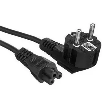 Кабель питания Europlug(M)-IEC-320-C5 угловая вилка/прямой штекер, 10А, с заземлением, 0.75мм, 1.8 м, черный Bion (BXP-PC-286)