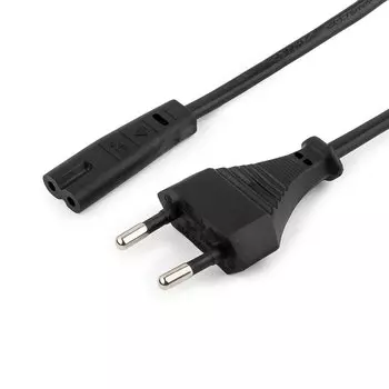 Кабель питания Europlug(M)-IEC-320-C7, 2.5A, 50см, черный Cablexpert (PC-184/2-0.5М)