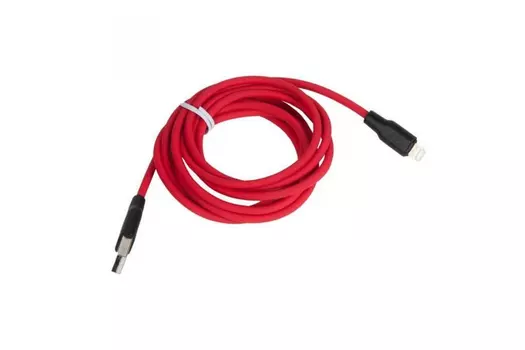 Кабель Lightning 8-pin-USB, 2.4A, 2м, красный HOCO Silicone x21plus (708025)