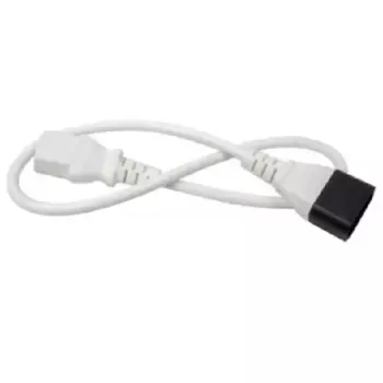 Кабель питания IEC-320-C13-IEC-320-C14, 10А, 50 см, белый Fillum (FL-PC-C13/C14-C1-0.5-WH)