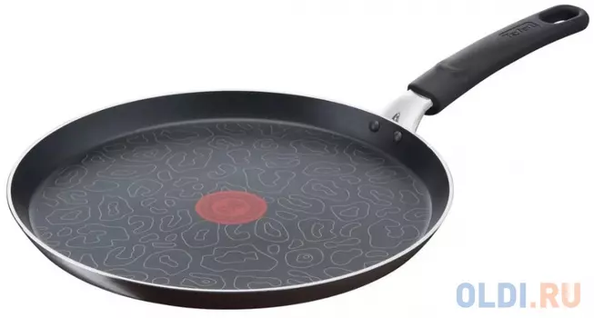 Сковорода блинная Tefal Chandeleur Leopard B2751102 круглая 28см ручка несъемная (без крышки) черный (2100119032)