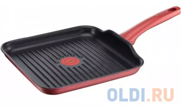 Сковорода-гриль Tefal Character C6824052 квадратная 26см ручка несъемная (без крышки) красный (2100089891)