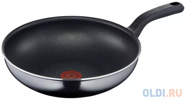 Сковорода ВОК (WOK) Tefal Resist D5161953 круглая 28см ручка несъемная (без крышки) черный (2100113629)