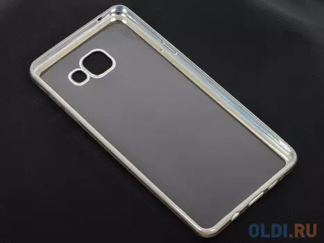Силиконовый чехол с рамкой для Samsung Galaxy A7 (2016) DF sCase-24 (silver)