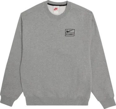 Толстовка Nike x Stussy NRG BR Crew Fleece 'Grey', серый