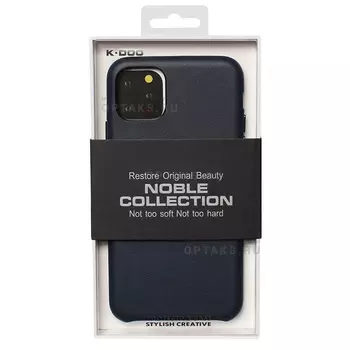 Чехол-накладка K-Doo Noble Collection для iPhone 13 Pro Max искусственная кожа (темно-синий)