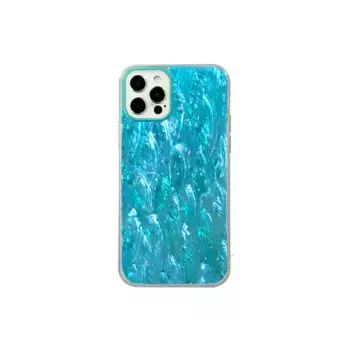 Чехол-накладка K-Doo Seashell для iPhone 13 Pro пластиковый (голубой)
