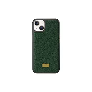 Чехол-накладка Keephone FengShang Series для iPhone 14 Plus искусственная кожа (зеленый)