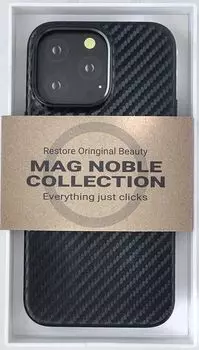 Чехол-накладка Kzdoo Mag Mars Magsafe для iPhone 14 Pro Max пластиковый (карбоновый черный)