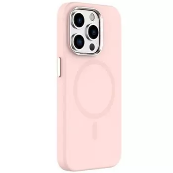 Чехол-накладка Mutural Pure MagSafe для iPhone 16 Pro Max силиконовый (розовый)
