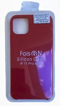 Чехол-накладка FaisON Silicone Case для Apple iPhone 11 Pro Max (рубиново-красный)