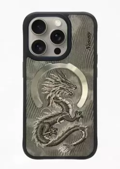 Чехол-накладка Nimmy Fantasy Animal Series/Golden Dragon для Apple iPhone 16 Pro Max полиуретан (коричневый)