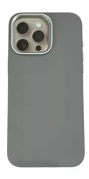 Чехол-накладка Puloka Solemn Magsafe для iPhone 15 Pro пластиковый/текстура (серый)