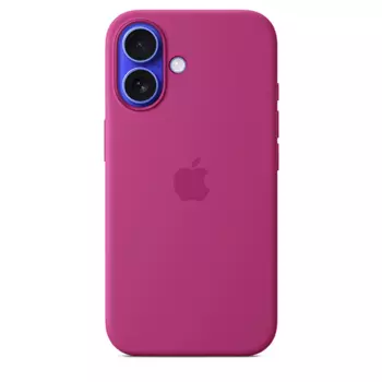 Чехол-накладка Silicone Case with MagSafe для iPhone 16 (Fuchsia)