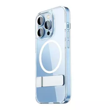 Чехол-накладка Wiwu Aurora Series Magsafe для Apple iPhone 14 Pro пластиковый с подставкой (прозрачный)