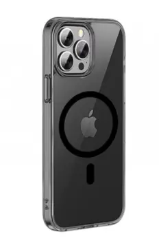Чехол-накладка Wiwu Crystal Case Magsafe для Apple iPhone 15 пластиковый (черный)