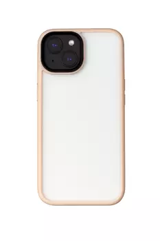 Чехол-накладка Wiwu (FGG-011) для Apple iPhone 15 пластиковый прозрачно-белый (розовая рамка)