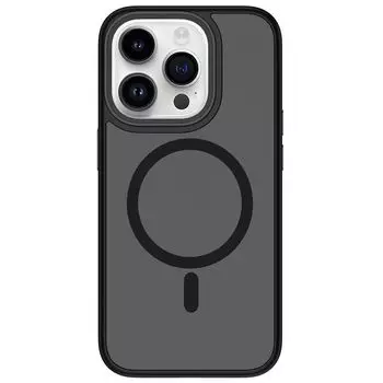 Чехол-накладка Wiwu (FGG-011) для Apple iPhone 15 Pro Max пластиковый прозрачно-черный (черная рамка)