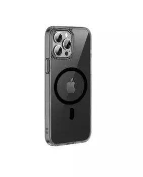 Чехол-накладка Wiwu Frosted Series Magsafe для Apple iPhone 14 Pro Max пластиковый матовый (прозрачно-черный)