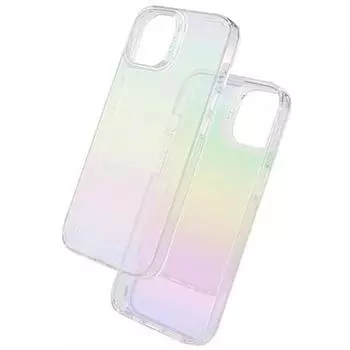Чехол-накладка Zagg Iridescent Anti-microbial Magsafe для iPhone 14 Pro пластиковый (фиолетово-желтый градиент)