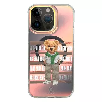 Чехол-накладка Zuck Bear California Cool Magsafe Kapak - Shirt для Apple iPhone 15 Pro пластиковый (градиент)
