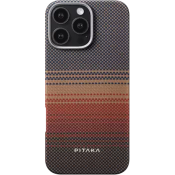 Чехол PITAKA StarPeak Tactile Woven Case для iPhone 16 Pro Max карбоновый (арамид) Sunset