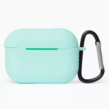 Чехол Protective Case для AirPods 4 силиконовый с карабином (тиффани)