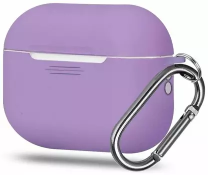 Чехол Protective Case для AirPods 4 силиконовый с карабином (темно-лиловый)